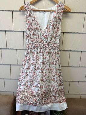 Max Studio Floral Roses Tank Dress Lined Size M
